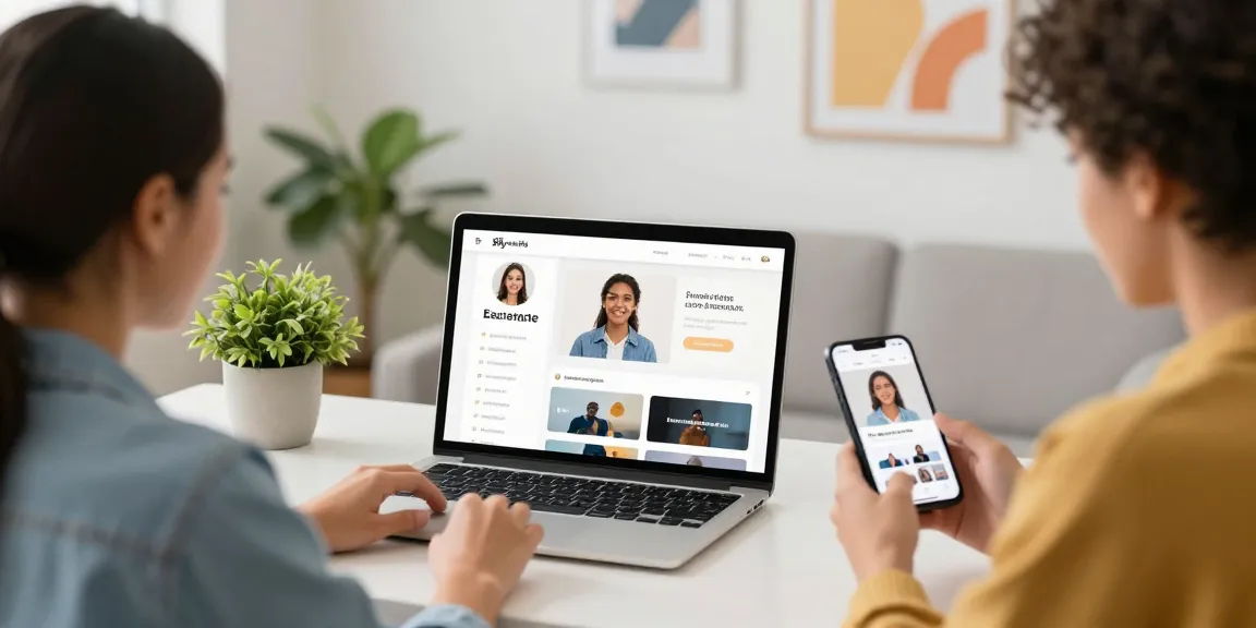 Pengguna sedang mengakses https://www.cashhconsulting.com/home/ dengan sangat nyaman di lingkungan kerja modern.