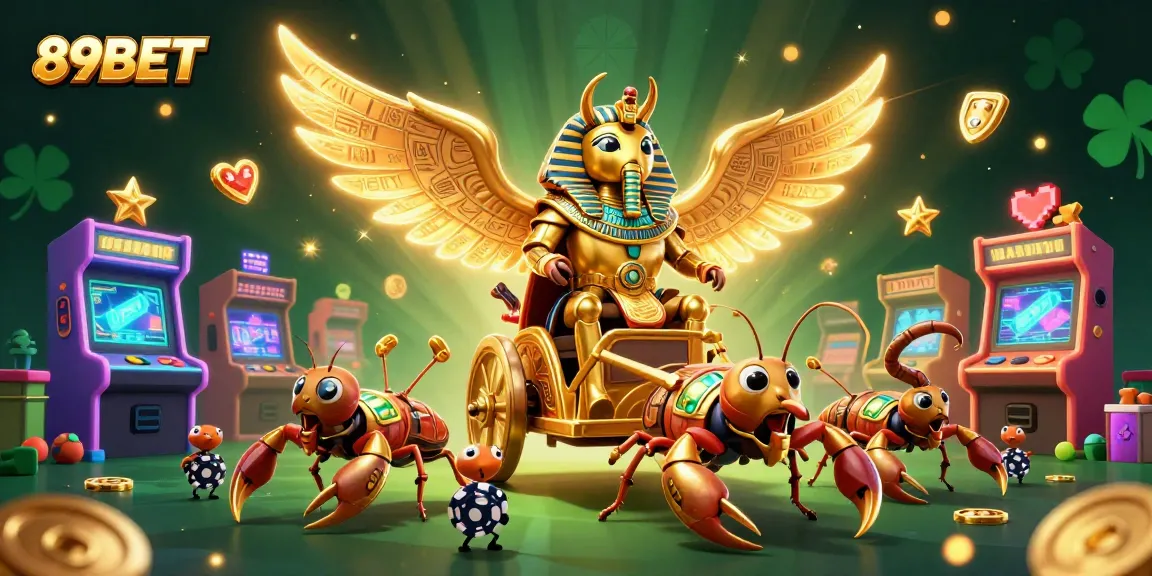 Experience 89BET's thrilling gaming world with a vibrant 3D illustration, featuring unique characters.