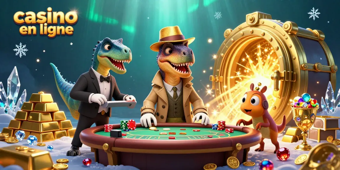 Pariez au casino en ligne avec un velociraptor rusé au blackjack et un boss stegosaurus suspicieux.