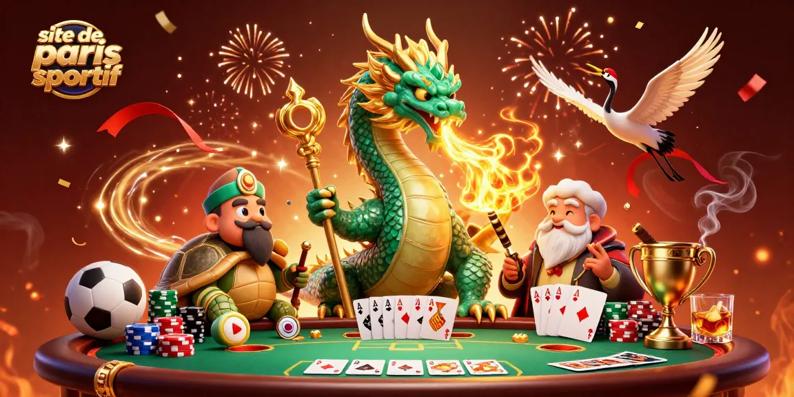 Pariez sur le site de paris sportif avec des champions entourés de trophées et de jetons de poker