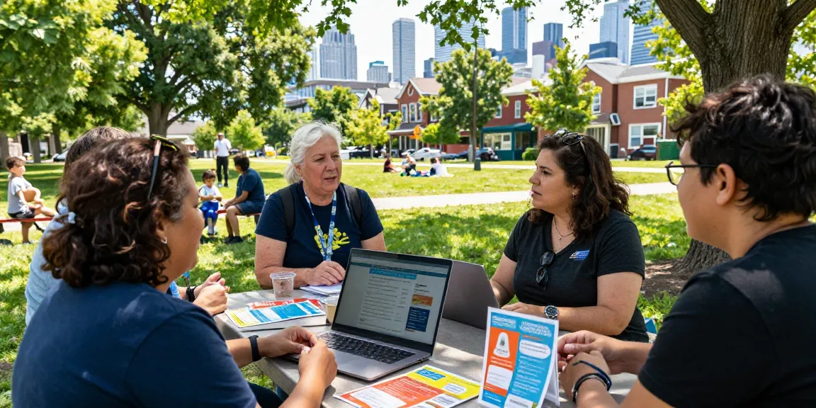 Karen McCleave Toronto community advocate discussing local initiatives in a vibrant park setting.
