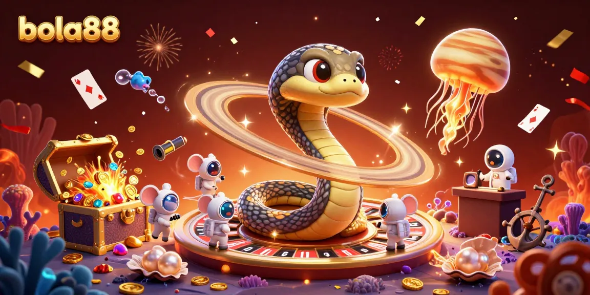 Experience engaging sports betting action with bola88; vibrant 3D illustration of betting cosmos.