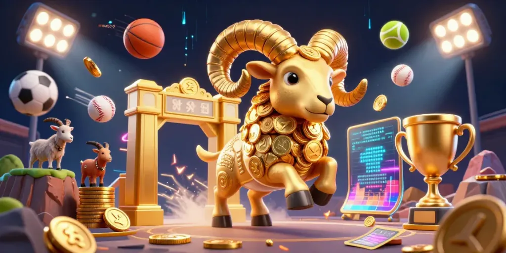 Experience the thrill with MAX88 as a golden ram charges through a dynamic casino scene filled with vibrant sports and betting elements.
