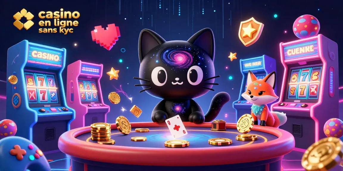 Jouer dans un casino en ligne sans kyc avec un chat noir gravitationnel et une renarde nébuleuse.