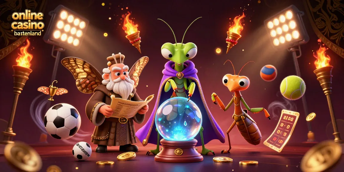 Visually engage with the online casino buitenland experience featuring sports betting elements and a mystical scene.