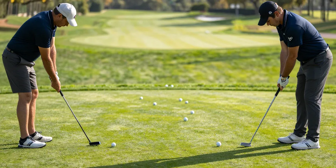 Ulasan putter di https://puttperfection.com/putter-reviews oleh pemain golf yang sedang berlatih.