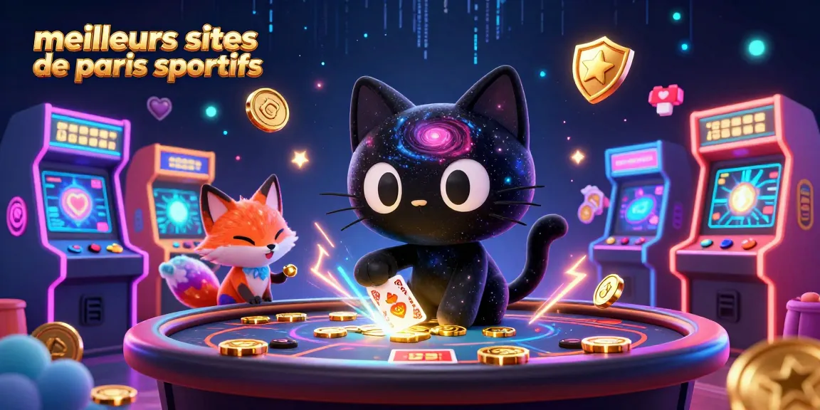 Les meilleurs sites de paris sportifs réunissent un chat noir gravitationnel et une renarde nébuleuse dans un casino magique.