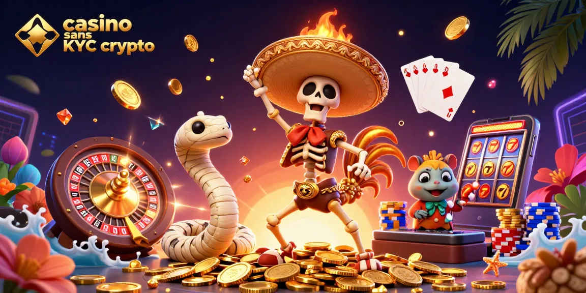 Dans un casino sans KYC crypto, célébrez avec un rooster mariachi et des pièces d'or en cascade.